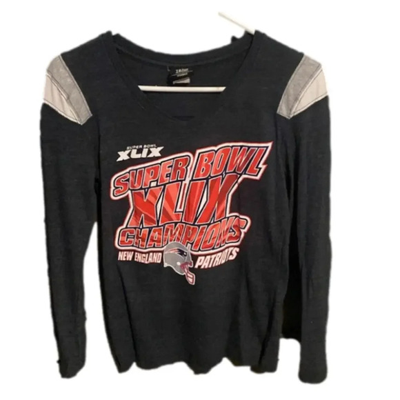 NFL Super Bowl Women Long Sleeve T-Shirt New England Patriots‎ Size Large - Picture 1 of 5